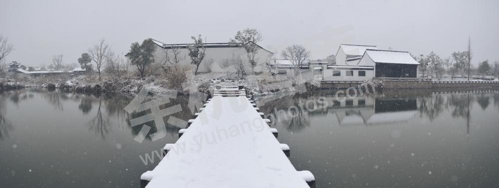 西溪湿地洪园雪景