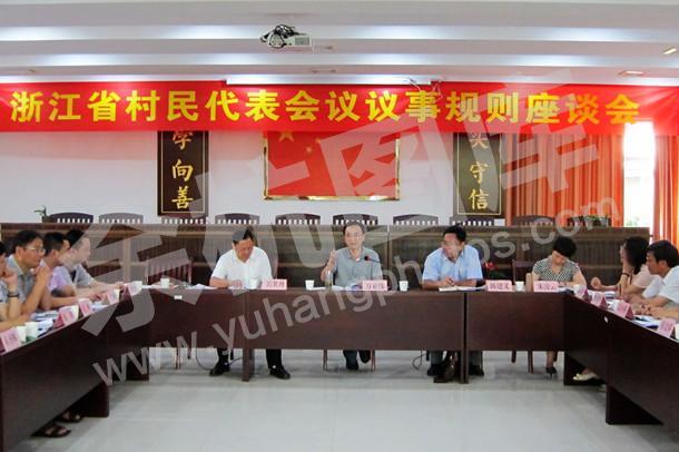 “浙江省村民代表会议议事规则”座谈会在径山镇小古城村召开