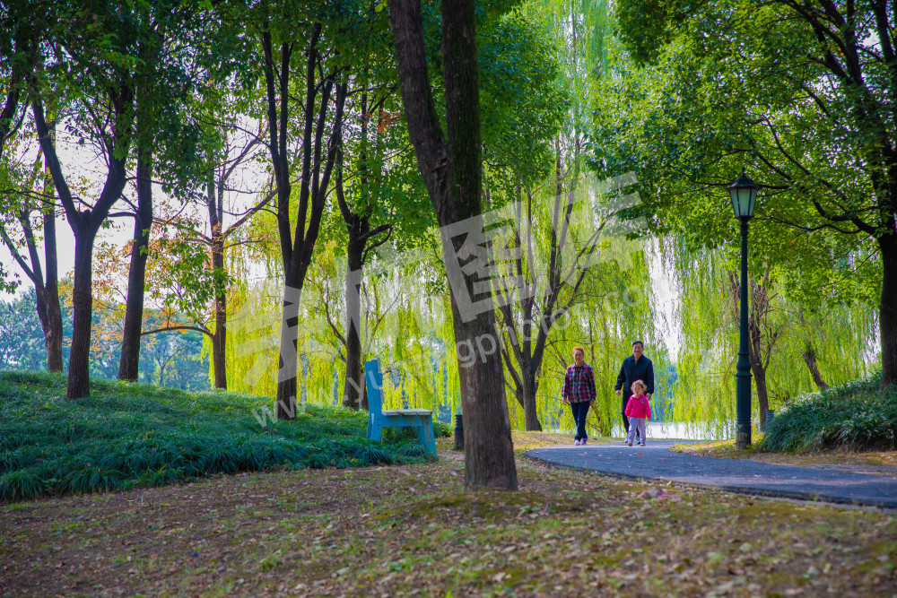 滨河散步