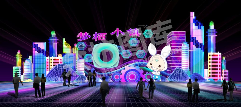 梦栖小镇灯组效果图