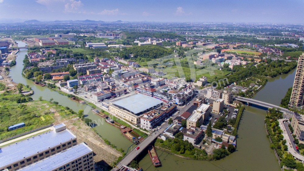 獐山老集镇俯瞰图