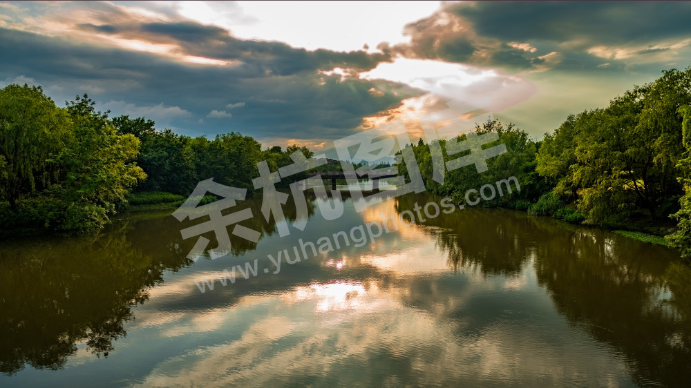 良渚文化村夕阳