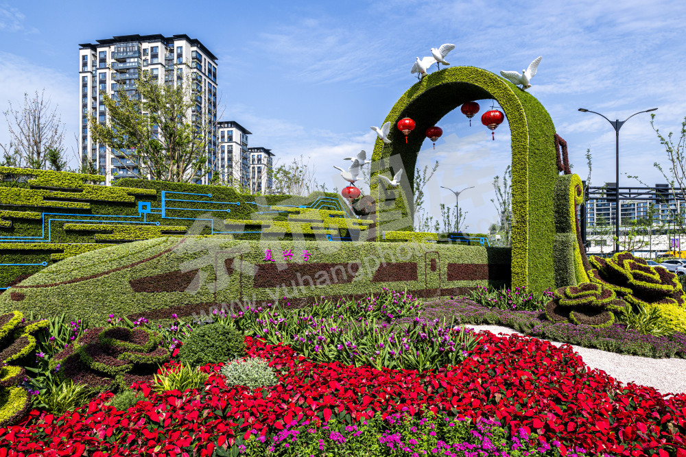 花满杭城  香飘亚运---余杭亚运景观花坛 