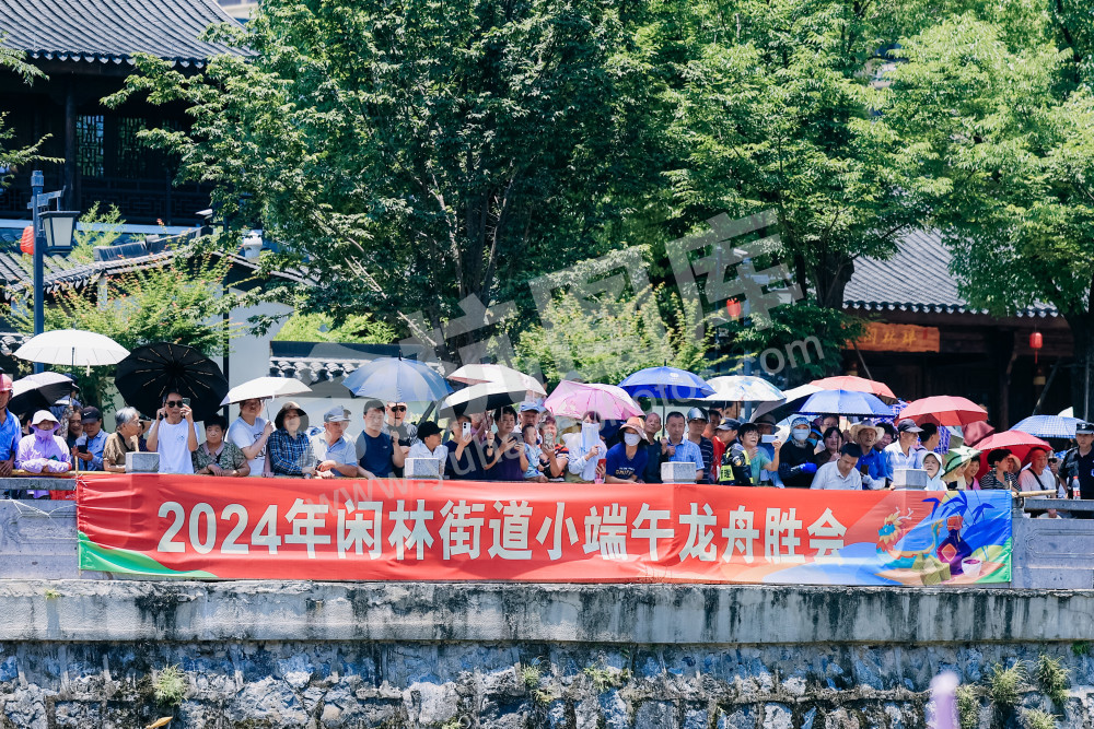 闲林街道小端午龙舟胜会现场
