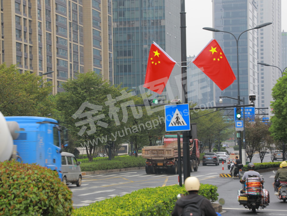 国庆余杭街头