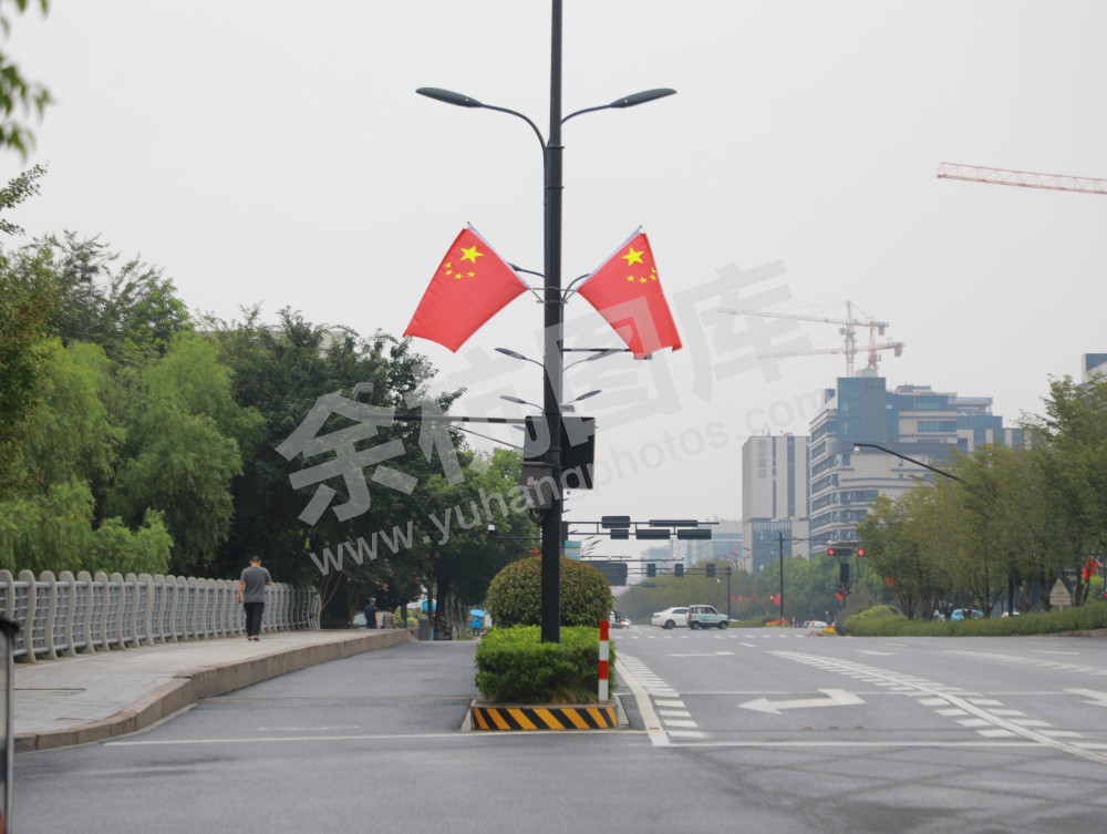 国庆余杭街头