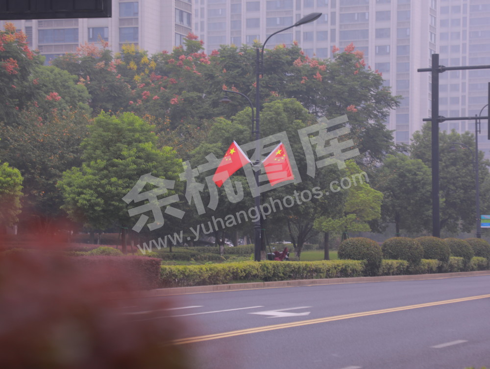 国庆余杭街头