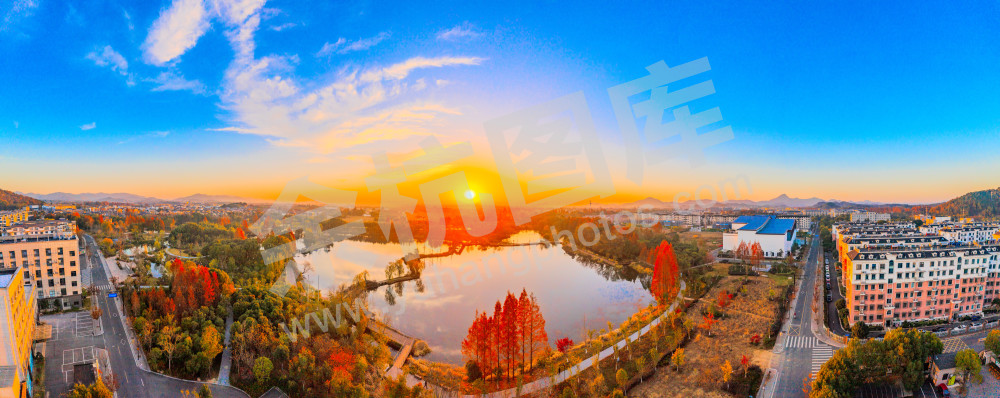 镜潭湖湿地公园秋风貌