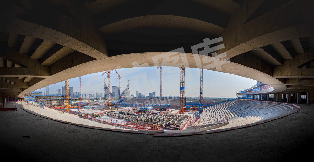 建设中的余杭国际体育中心