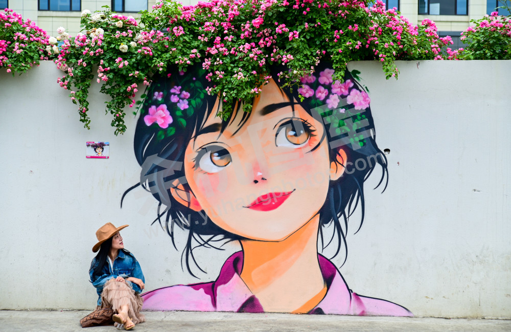 《月季少女花墙》