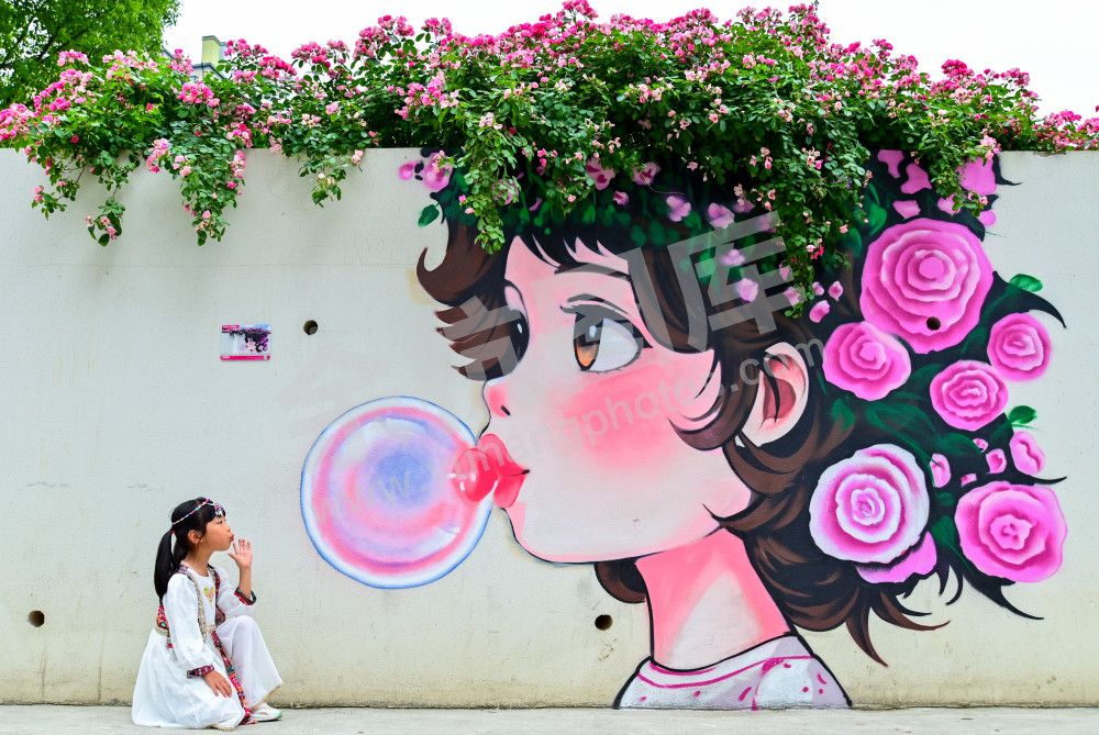 《月季少女花墙》