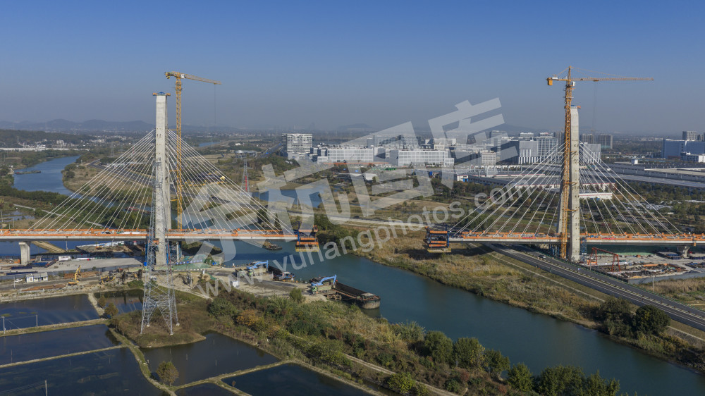 杭德市域铁路上跨东苕溪斜拉桥（在建工程）