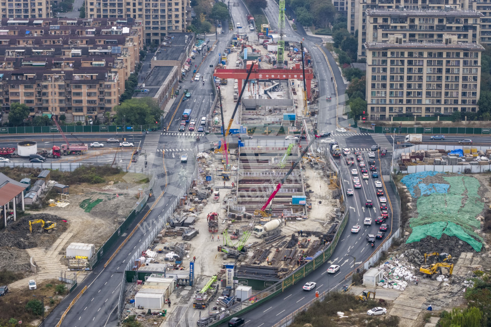 建设中的地铁12号线水乡北站 